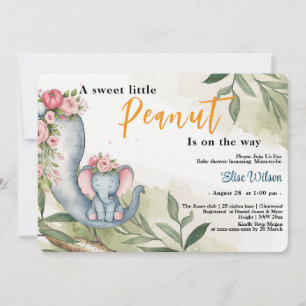 Invitación Un cacahuete dulce está en camino