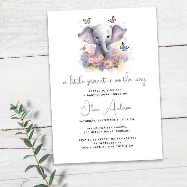 Invitación Un cacahuete está en camino a Baby Shower (Subido por el creador)