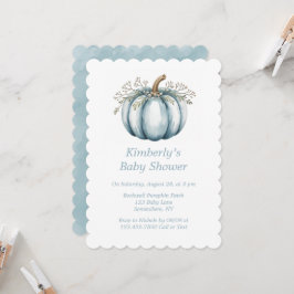 Invitación Un calabaza está en camino Boy Baby Shower