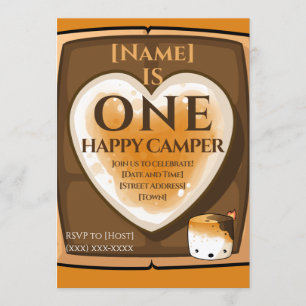 Invitación Un campista feliz