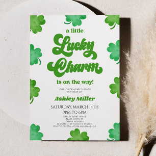 Invitación Un cariñoso Baby Shower de Green Clover