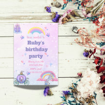 Un castillo y unicornio de cuento de hadas muy lla