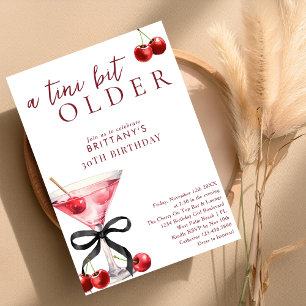 Invitación Un Cherry Martini un poco más viejo Cumpleaños de 