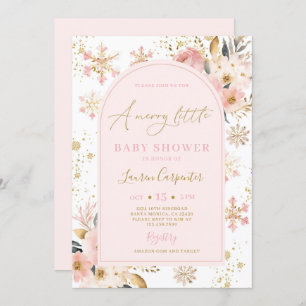 Invitación Un Chica Baby Shower Feliz