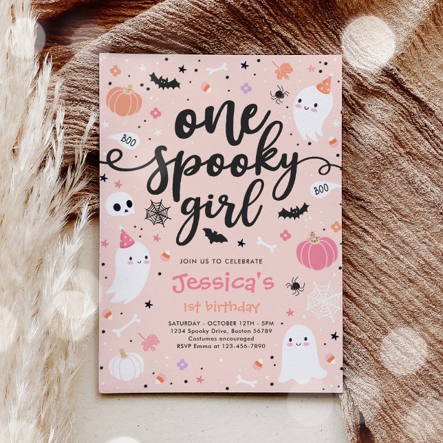 Invitación Un Chica espeluznante se burla de Halloween (Subido por el creador)