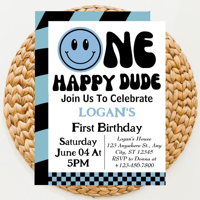 Invitación Un Chico Feliz Cumpleaños  Primero  (Subido por el creador)