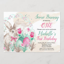 Invitación Un cierto cumpleaños de la acuarela de Pascua del