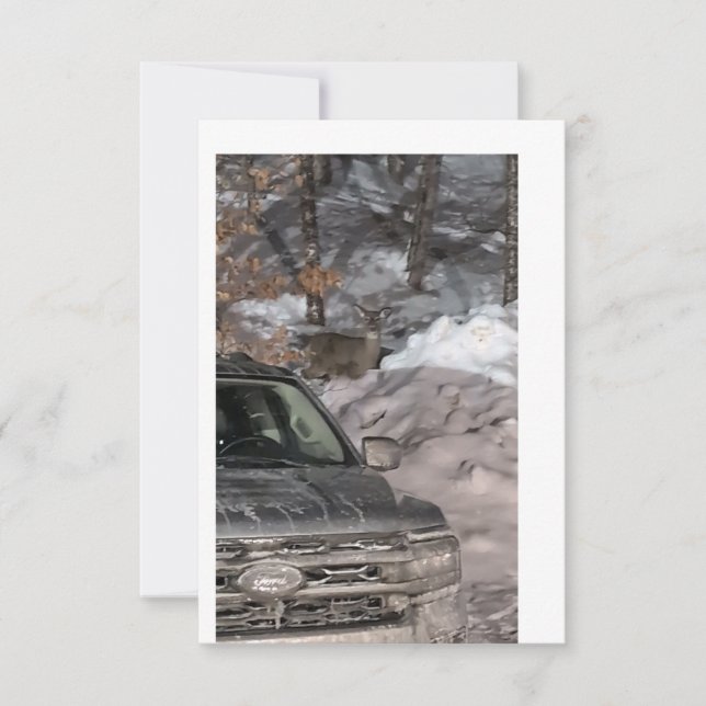 Invitación Un ciervo en los faros (Anverso)