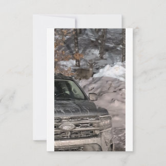 Invitación Un ciervo en los faros