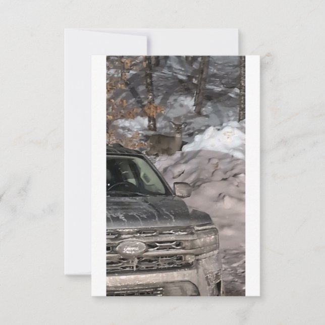 Invitación Un ciervo en los faros (Anverso)