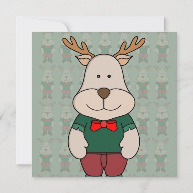 Invitación Un ciervo lindo (Anverso)