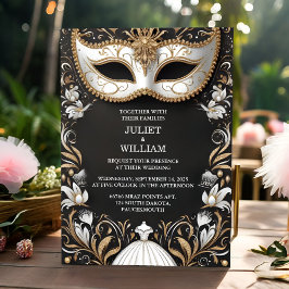 Invitación Un código de vestir Prom Disfraces Masquerade Ball