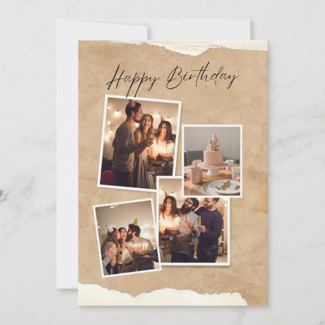 Invitación ¿Un Collage de fotos de Recuerdos eternos"? (Anverso)