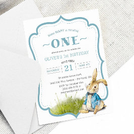 Invitación Un conejo cumple un cumpleaños