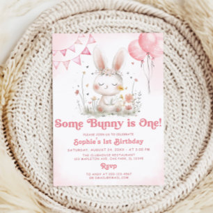Invitación Un conejo es un Fiesta de cumpleaños