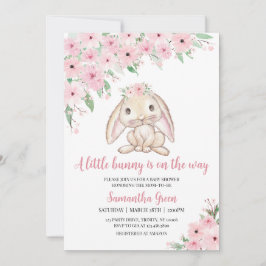 Invitación Un conejo está en camino a Baby Shower