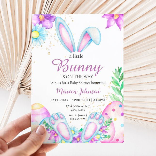 Invitación Un conejo está en camino a Baby Shower (Subido por el creador)