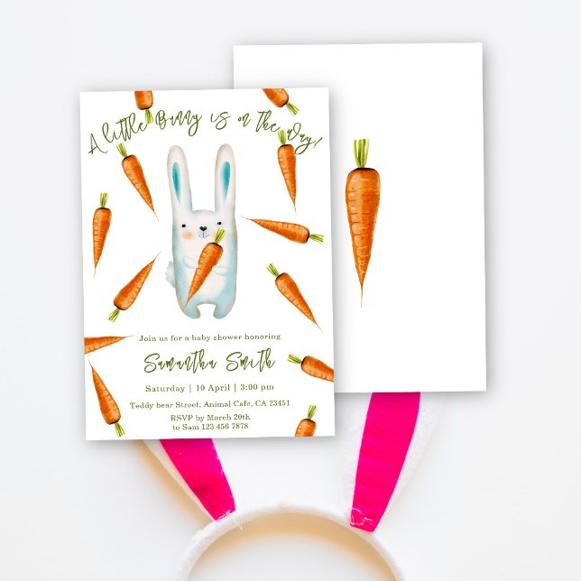 Invitación ¡Un conejo está en camino! Baby Shower (Subido por el creador)