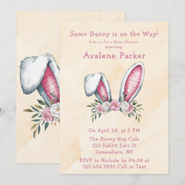 Invitación ¡Un conejo está en camino! Firma de bienvenida de 