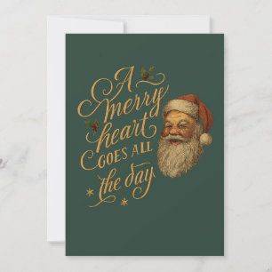 Invitación Un Corazón Alegre Va Todo el Día 