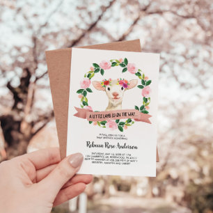 Invitación Un cordero está en camino a Baby Shower