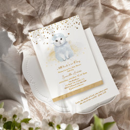 Invitación Un cordero está en camino de la Baby Shower religi