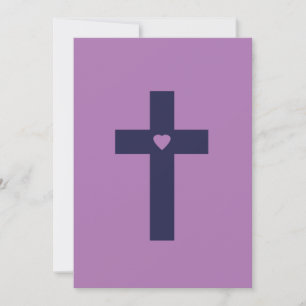 Invitación Un Crucifijo con Corazón Arte de Amor Sagrado