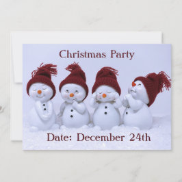 Invitación Un cuarteto de muñecos de nieve