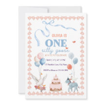 Un Cumpleaños de una Niña Silly Goose Acuarela