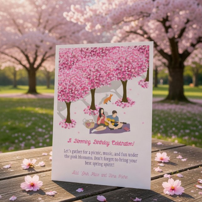 Invitación Un cumpleaños floreciendo (Subido por el creador)