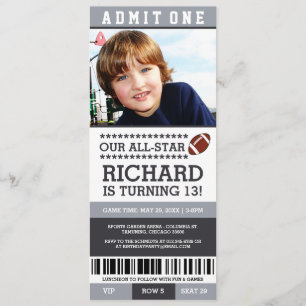 Invitación Un cumpleaños para el partido de fútbol invita