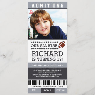Invitación Un cumpleaños para el partido de fútbol invita