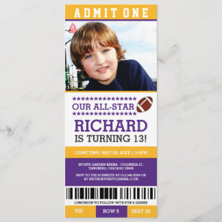 Invitación Un cumpleaños para el partido de fútbol invita