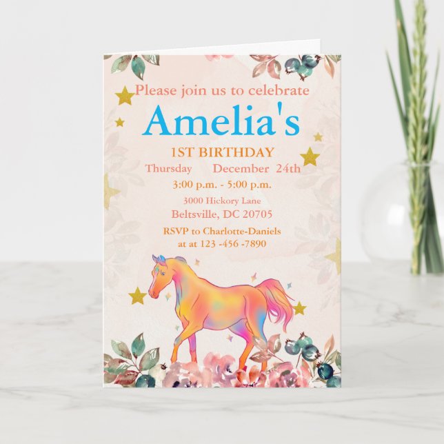 Invitación Un cumpleaños salvaje (Anverso)