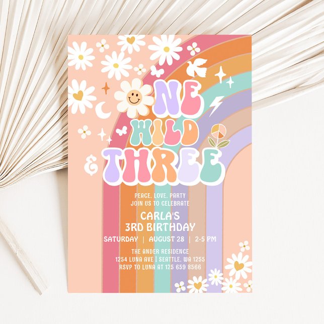 Invitación Un Cumpleaños Salvaje y Tres Días de Arcoíris Dive (Subido por el creador)