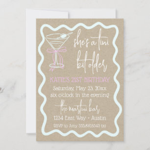 Invitación Un Cumpleaños Un Poco Más Viejo Martini Cumpleaños