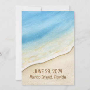 Invitación Un Día Agradable Para Una Boda En La Playa - Invit
