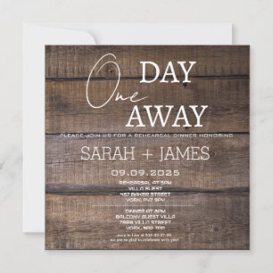 Invitación Un día antes del ensayo Boda de la cena