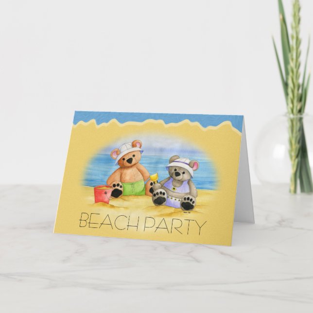 Invitación Un día en el Invitación-Personalizar de la playa (Anverso)
