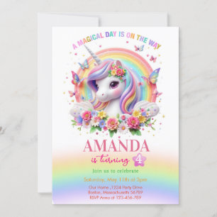 Invitación Un día mágico está en camino de cumpleaños