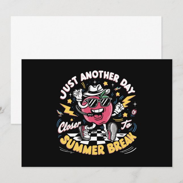 Invitación Un Día Más Cerca Del Profesor De Verano Breve (Anverso / Reverso)