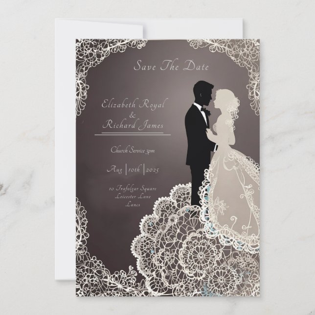 Invitación Un día para recordar el vestido Boda (Anverso)