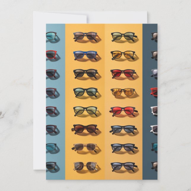 Invitación Un diseño de patrón de gafas de sol,  (Anverso)