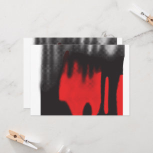 Invitación Un diseño gráfico rojo con un ajuste geométrico au