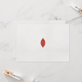 Invitación un diseño rojo y marrón sobre un fondo blanco