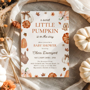 Invitación Un dulce calabaza Neutral Cae Baby Shower