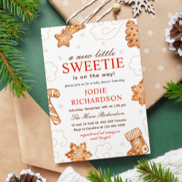 Invitación Un dulce está en camino Navidades Cocinan Baby Sho