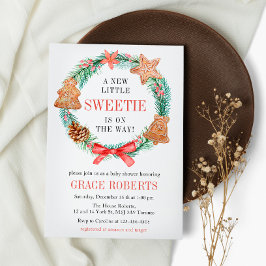 Invitación Un dulce está en camino para los Navidades de cook