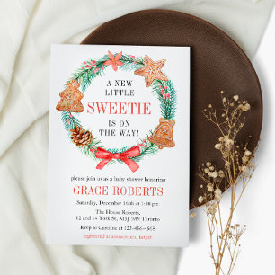 Invitación Un dulce está en camino para los Navidades de cook