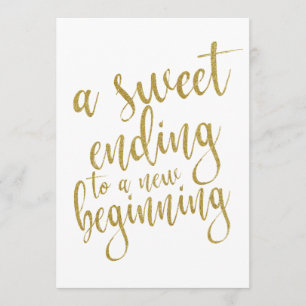 Invitación Un dulce final para un nuevo comienzo señal asequi